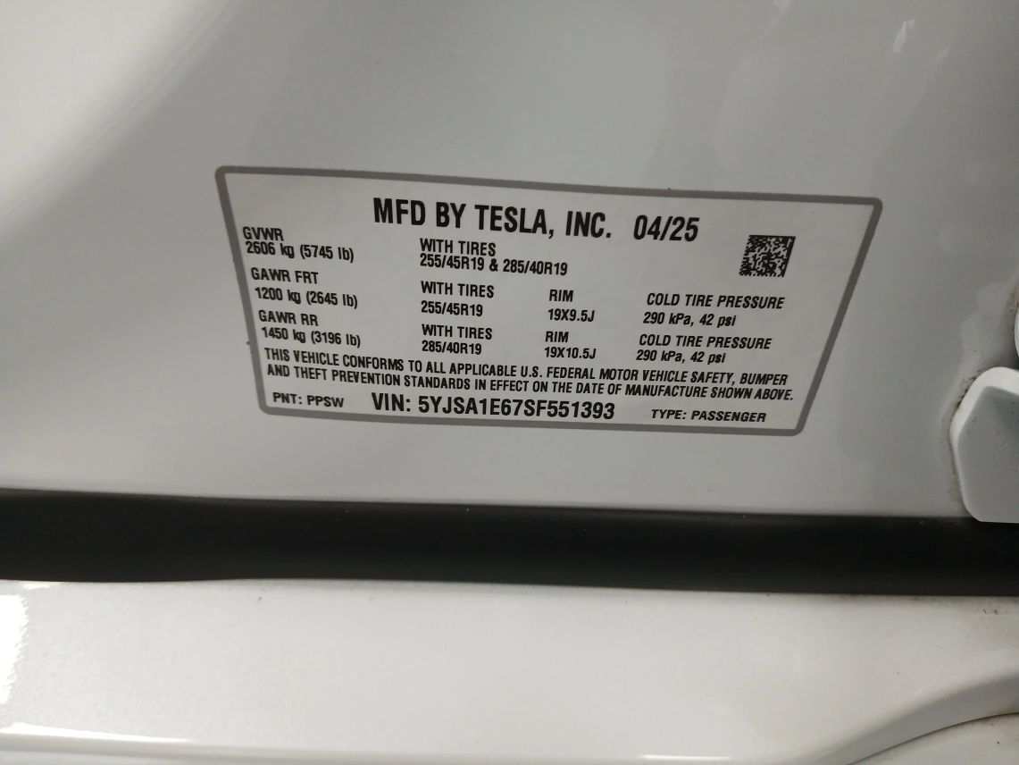 2025 Tesla Model S Plaid Sedan 4D Maitland FL