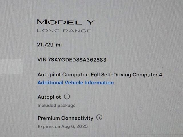 2025 Tesla Model Y Long Range *AUTOPILOT, NAVIGATION, SAFETY ALERTS, ADAPTIVE CRUISE, SURROUND VIEW CAMERAS, PANORAMA GLASS ROOF, HEATED SEATS/STEERING WHEEL, BLUETOOTH, WIRELESS CHARGING Round Rock TX