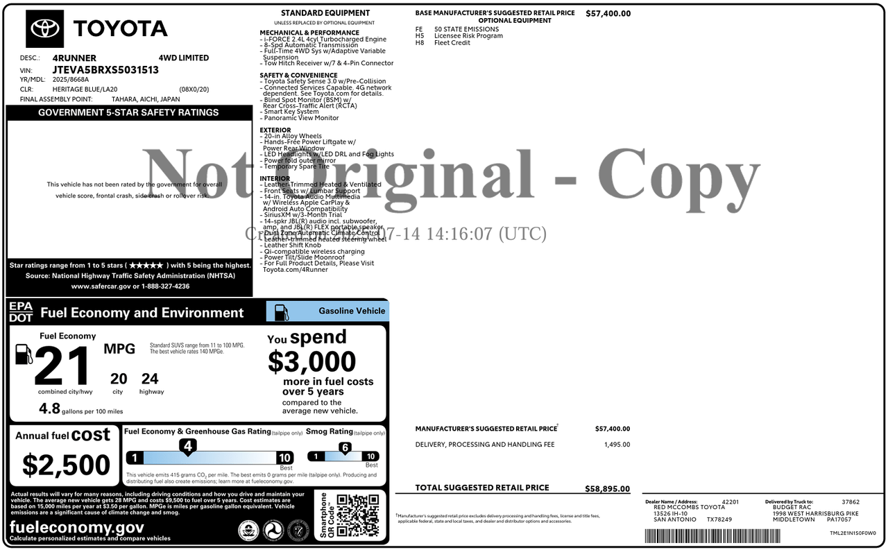 2025 Toyota 4Runner Limited Knoxville TN