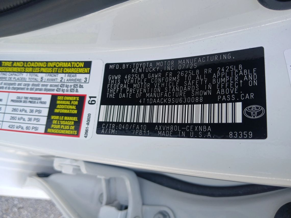 2025 Toyota Camry LE Sedan 4D Maitland FL