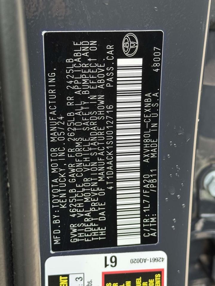 2025 Toyota Camry LE Fredericksburg VA
