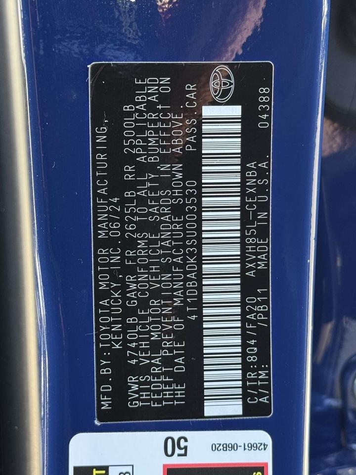 2025 Toyota Camry LE Fredericksburg VA