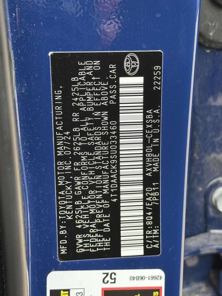 2025 Toyota Camry SE Fredericksburg VA