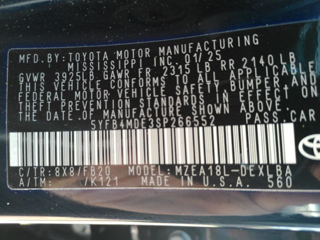 2025 Toyota Corolla LE Plano TX