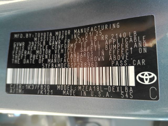 2025 Toyota Corolla LE Plano TX