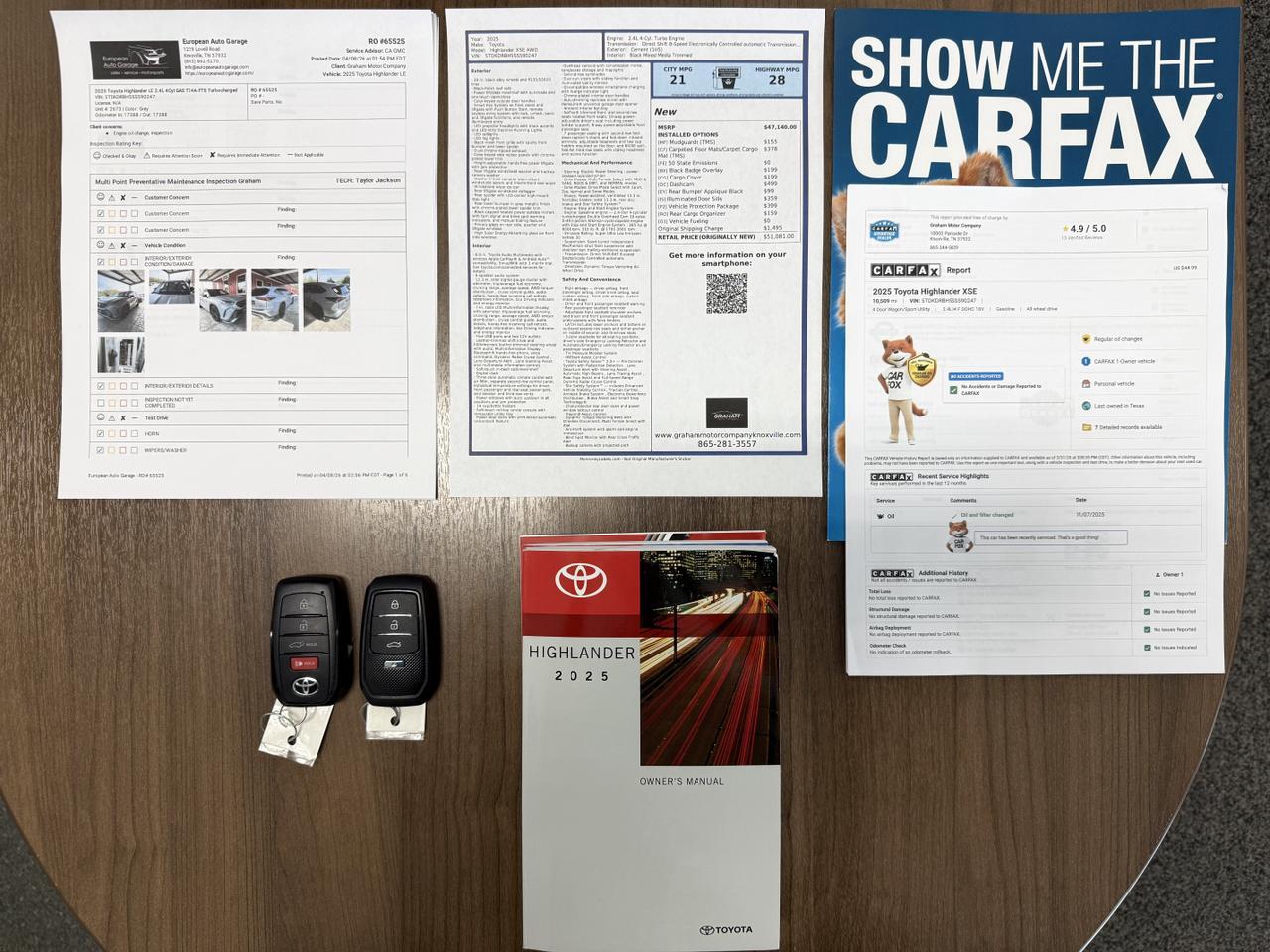 2025 Toyota Highlander XSE Knoxville TN