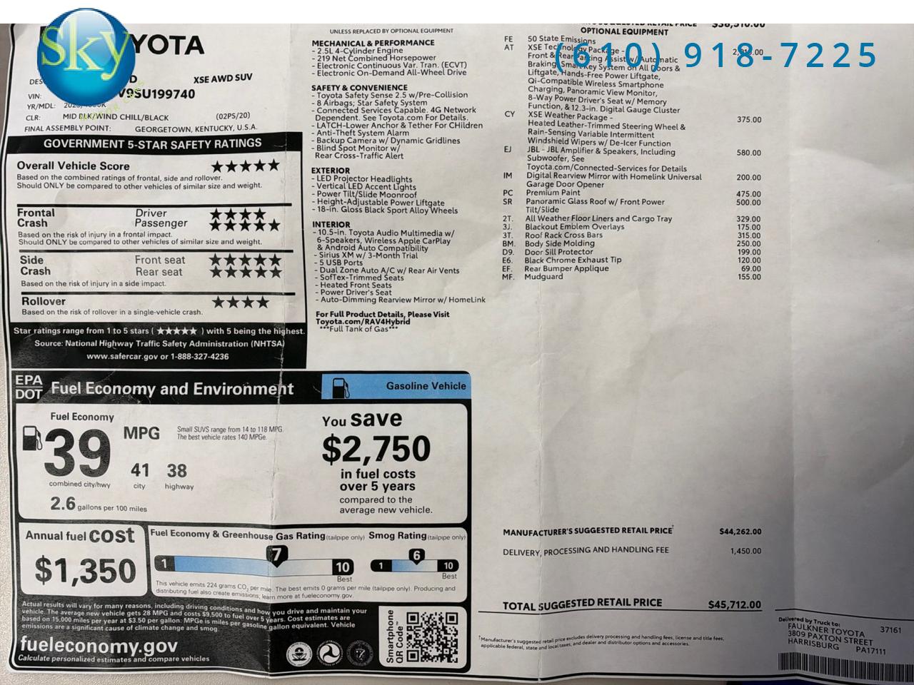 2025 Toyota RAV4 AWD Hybrid XSE West Chester PA