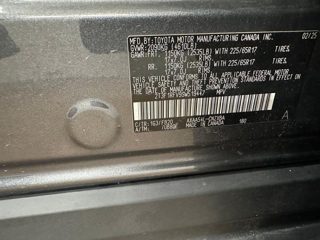 2025 Toyota RAV4 LE Fredericksburg VA