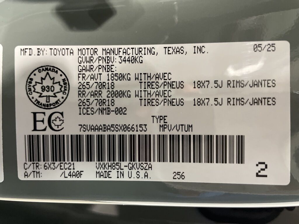 2025 Toyota Sequoia Platinum 4WD 8 Passenger Minocqua WI