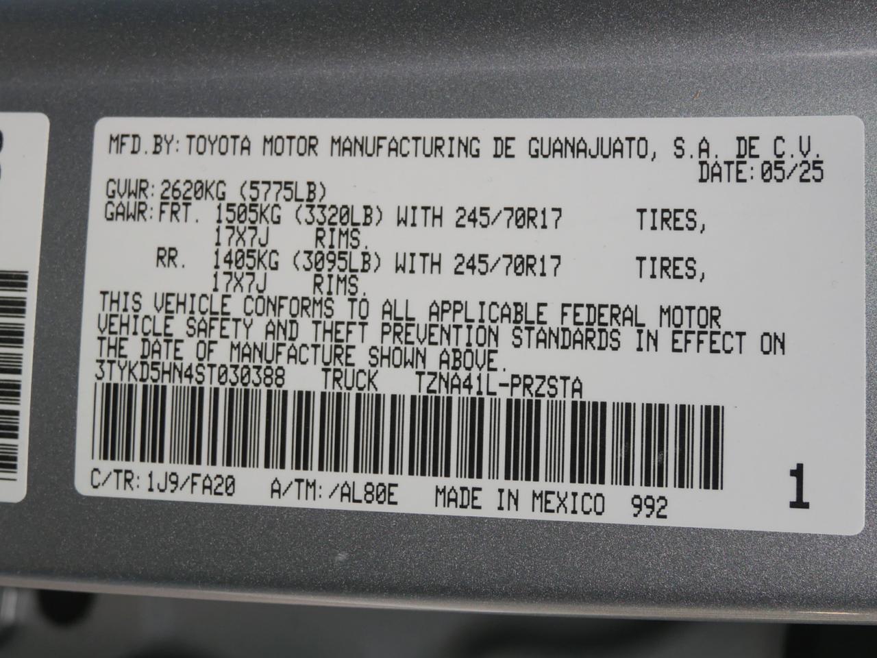 2025 Toyota Tacoma 2WD SR San Juan TX