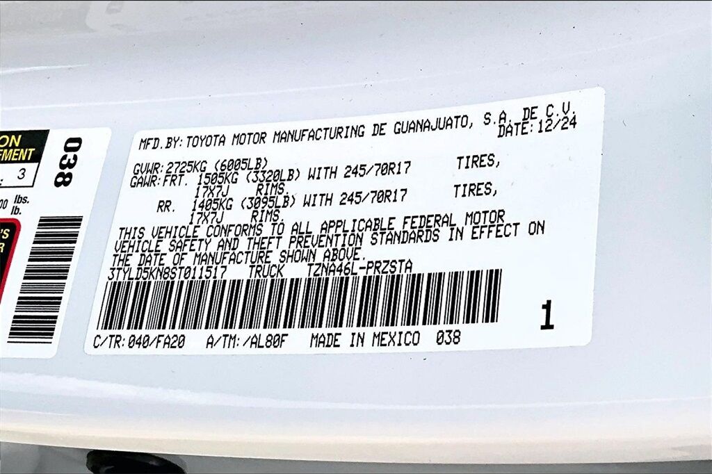 2025 Toyota Tacoma SR OR
