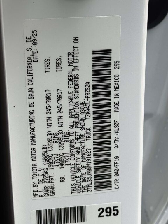 2025 Toyota Tacoma SR5 Fredericksburg VA