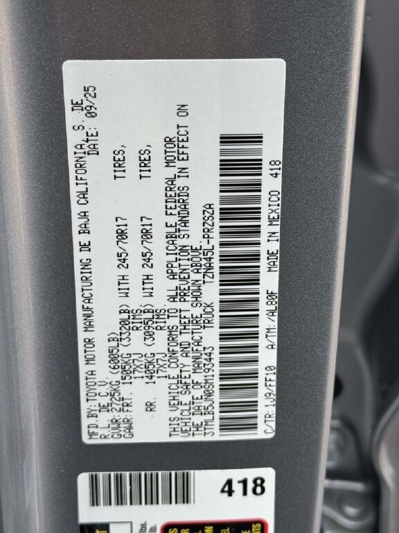 2025 Toyota Tacoma SR5 Fredericksburg VA