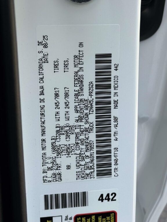 2025 Toyota Tacoma SR5 Fredericksburg VA