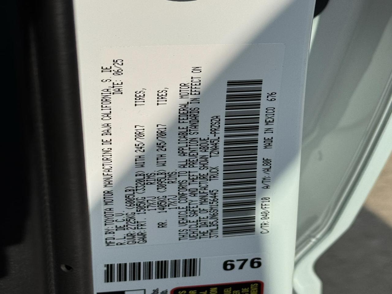 2025 Toyota Tacoma SR5 Fredericksburg VA