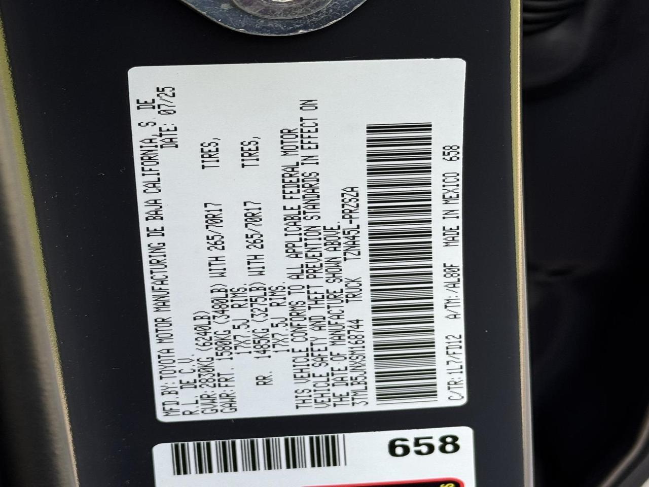 2025 Toyota Tacoma TRD Off-Road Fredericksburg VA