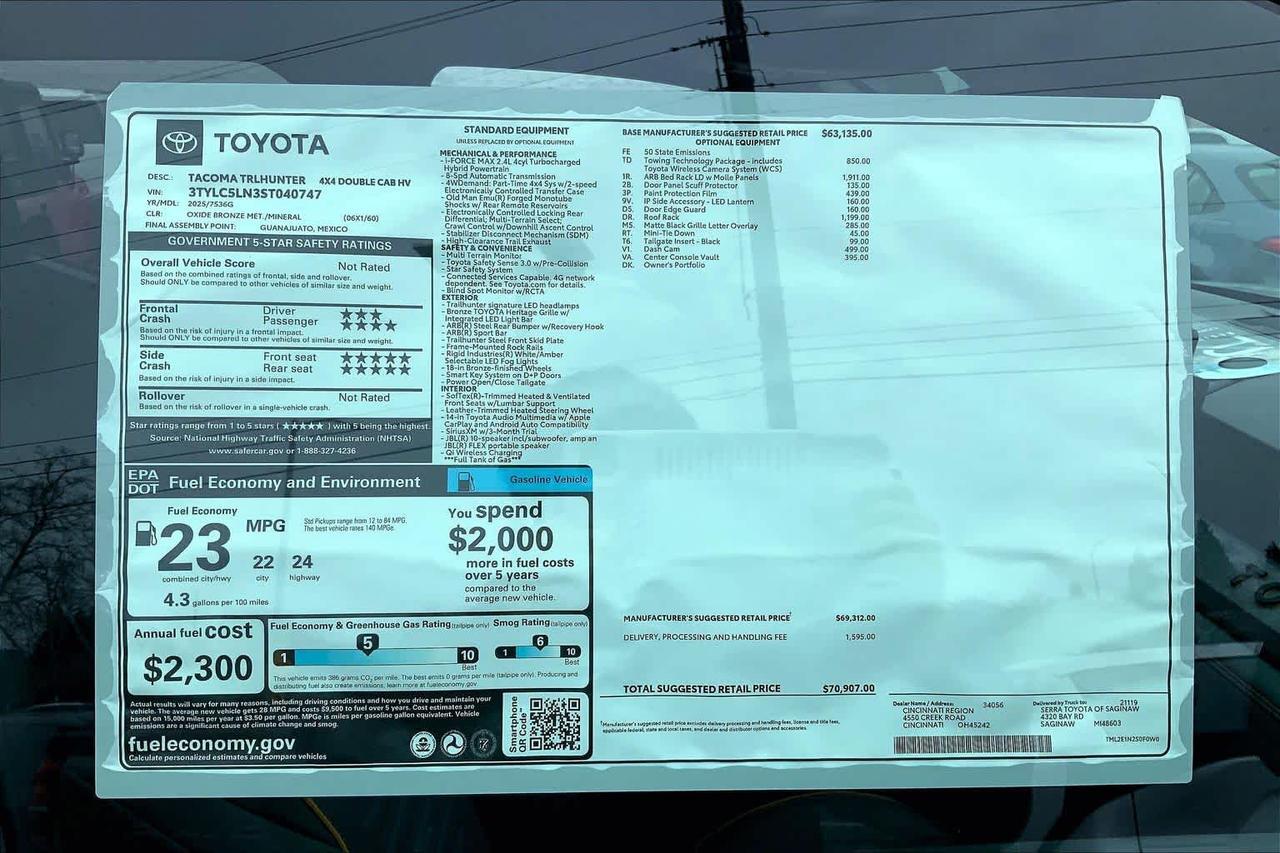 2025 Toyota Tacoma Trailhunter Hybrid Folsom CA