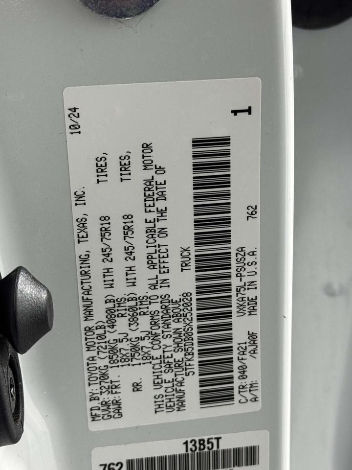 2025 Toyota Tundra SR Fredericksburg VA
