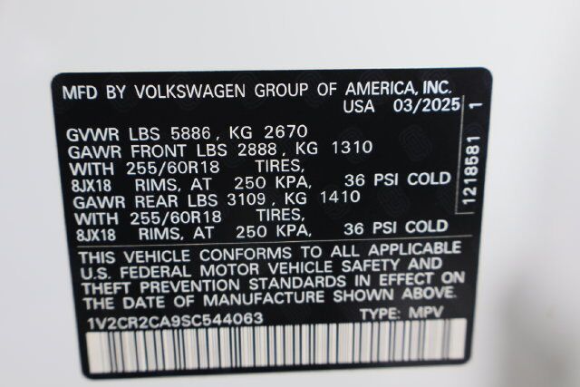 2025 Volkswagen Atlas 2.0T Peak Edition Raleigh NC