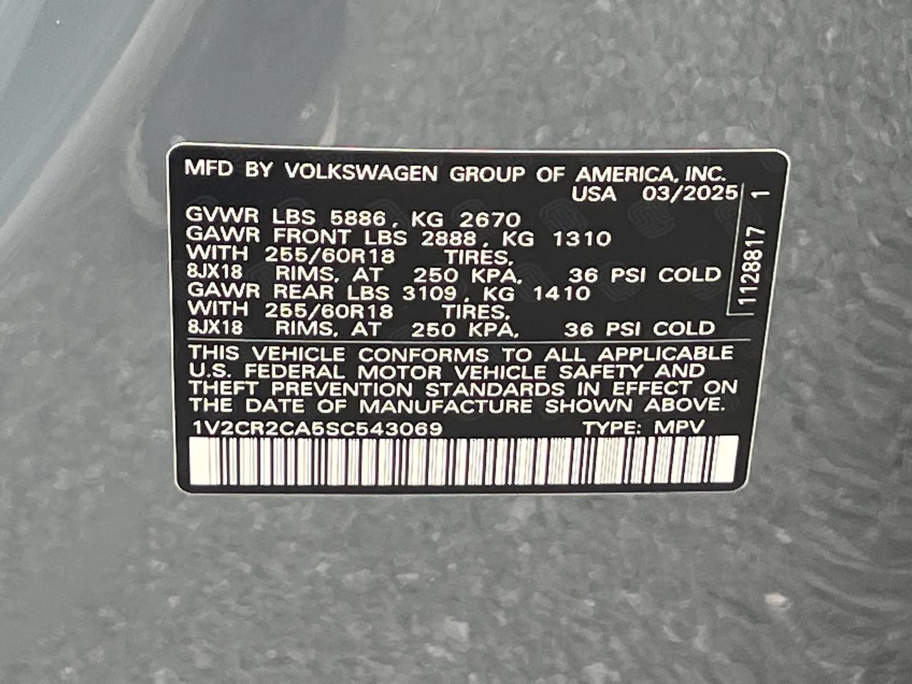 2025 Volkswagen Atlas 2.0T Peak Edition Hagerstown MD