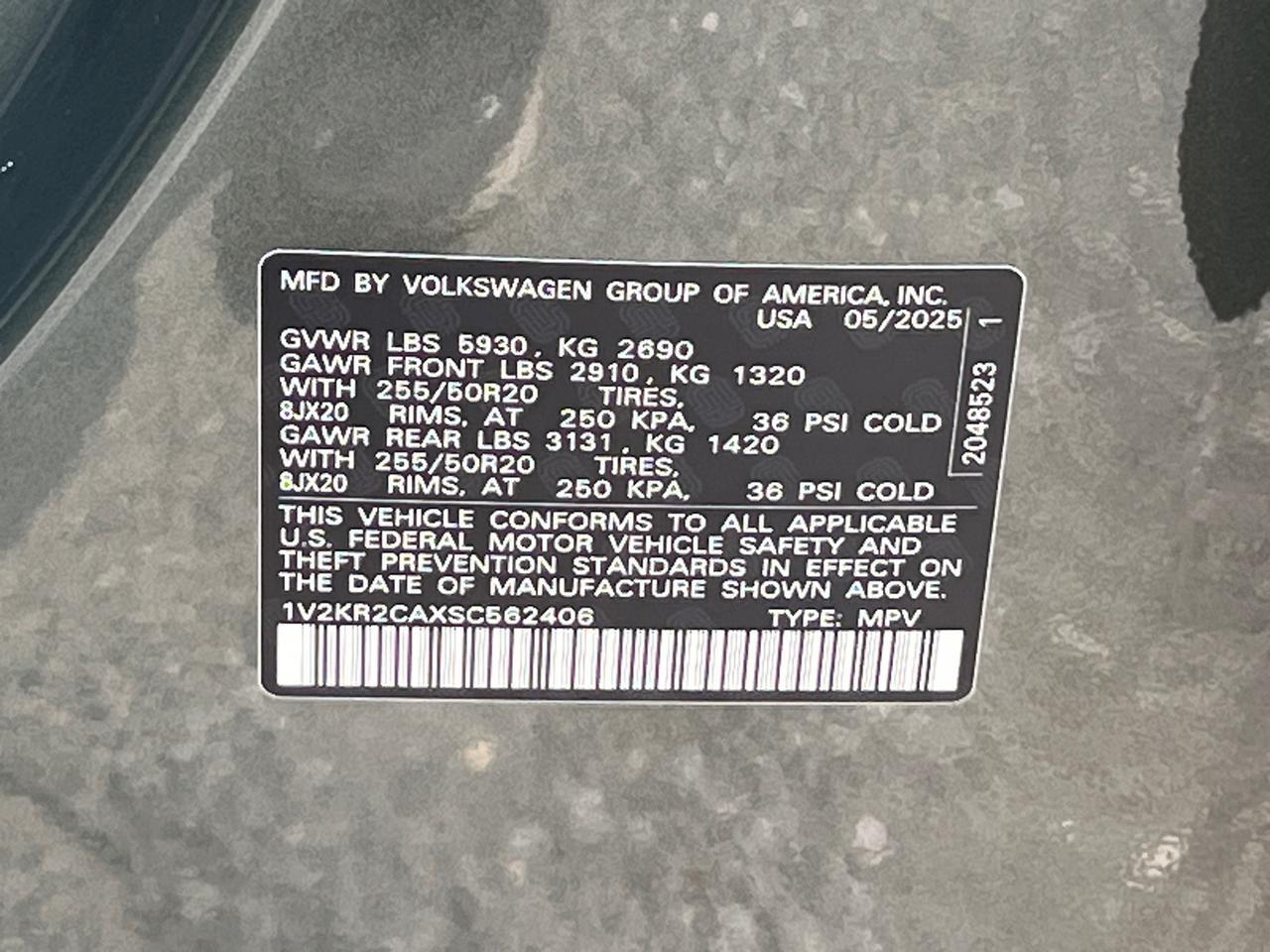2025 Volkswagen Atlas 2.0T SE w/Technology Hagerstown MD