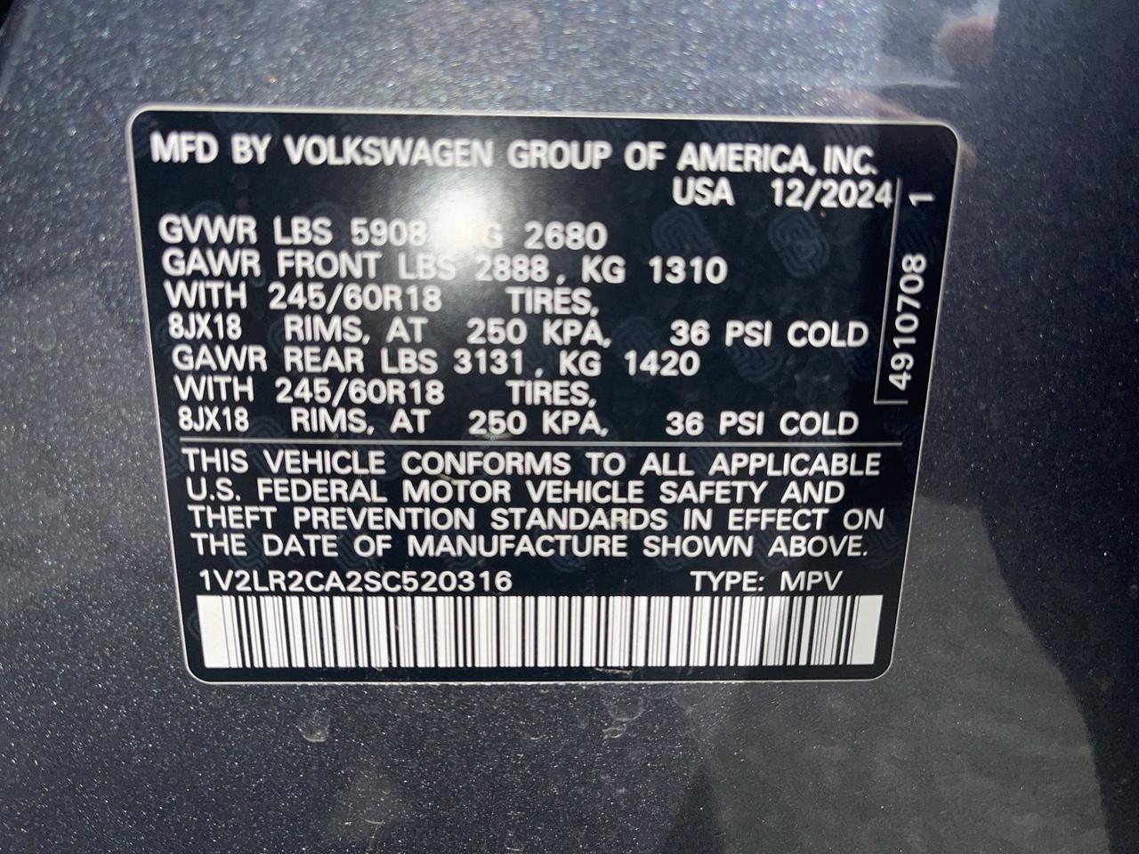 2025 Volkswagen Atlas 2.0T SE Stafford VA