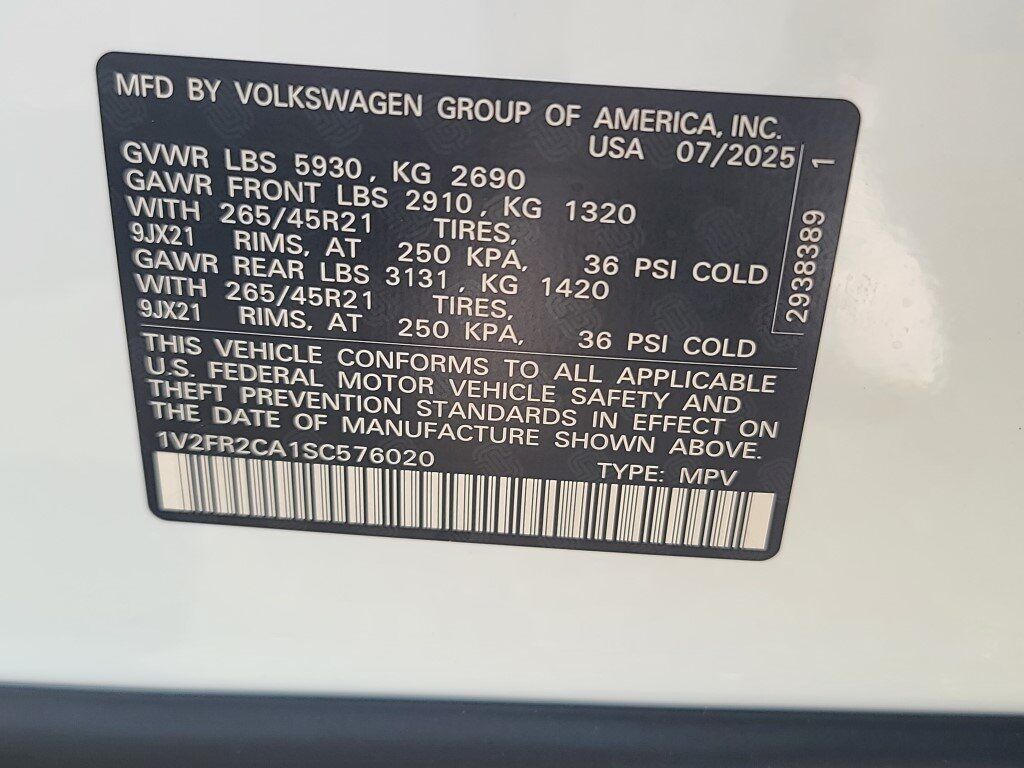 2025 Volkswagen Atlas 2.0T SEL Premium R-Line Springfield VA