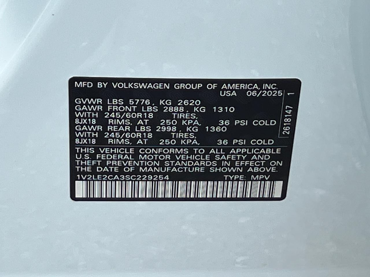 2025 Volkswagen Atlas Cross Sport 2.0T SE Hagerstown MD