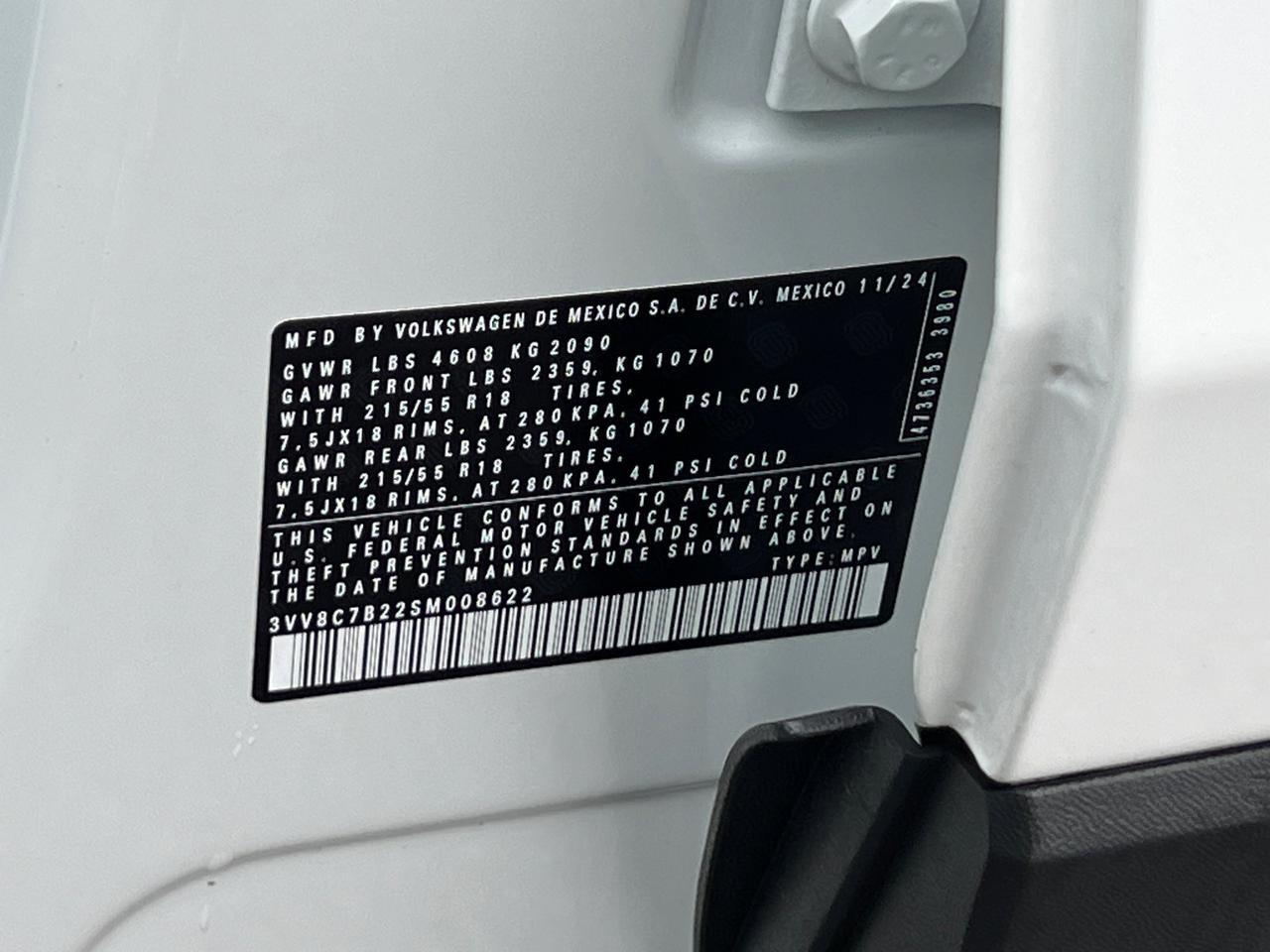 2025 Volkswagen Taos 1.5T S Hagerstown MD