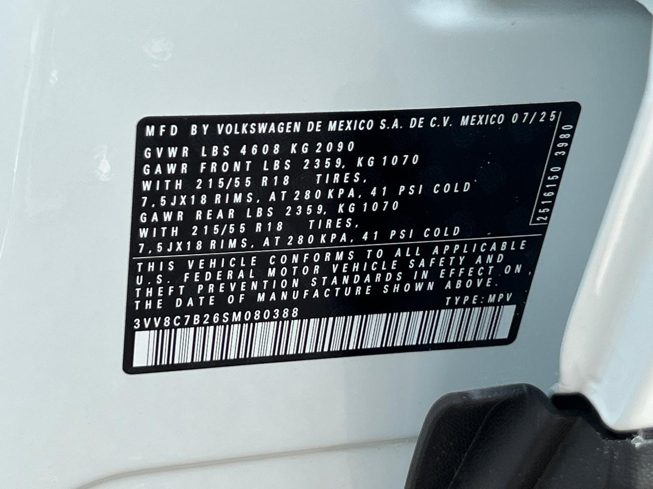 2025 Volkswagen Taos 1.5T S Hagerstown MD