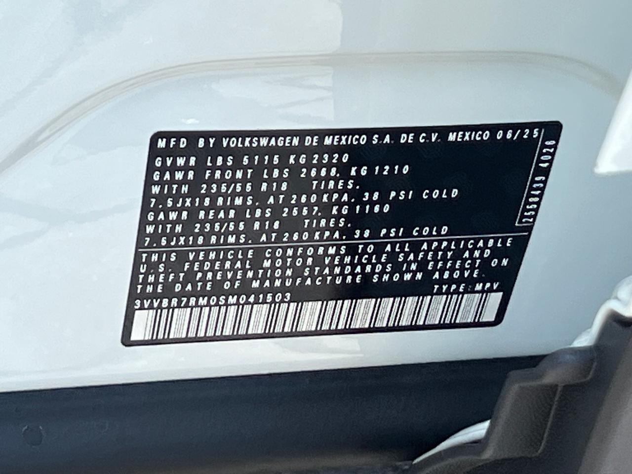 2025 Volkswagen Tiguan 2.0T S Hagerstown MD