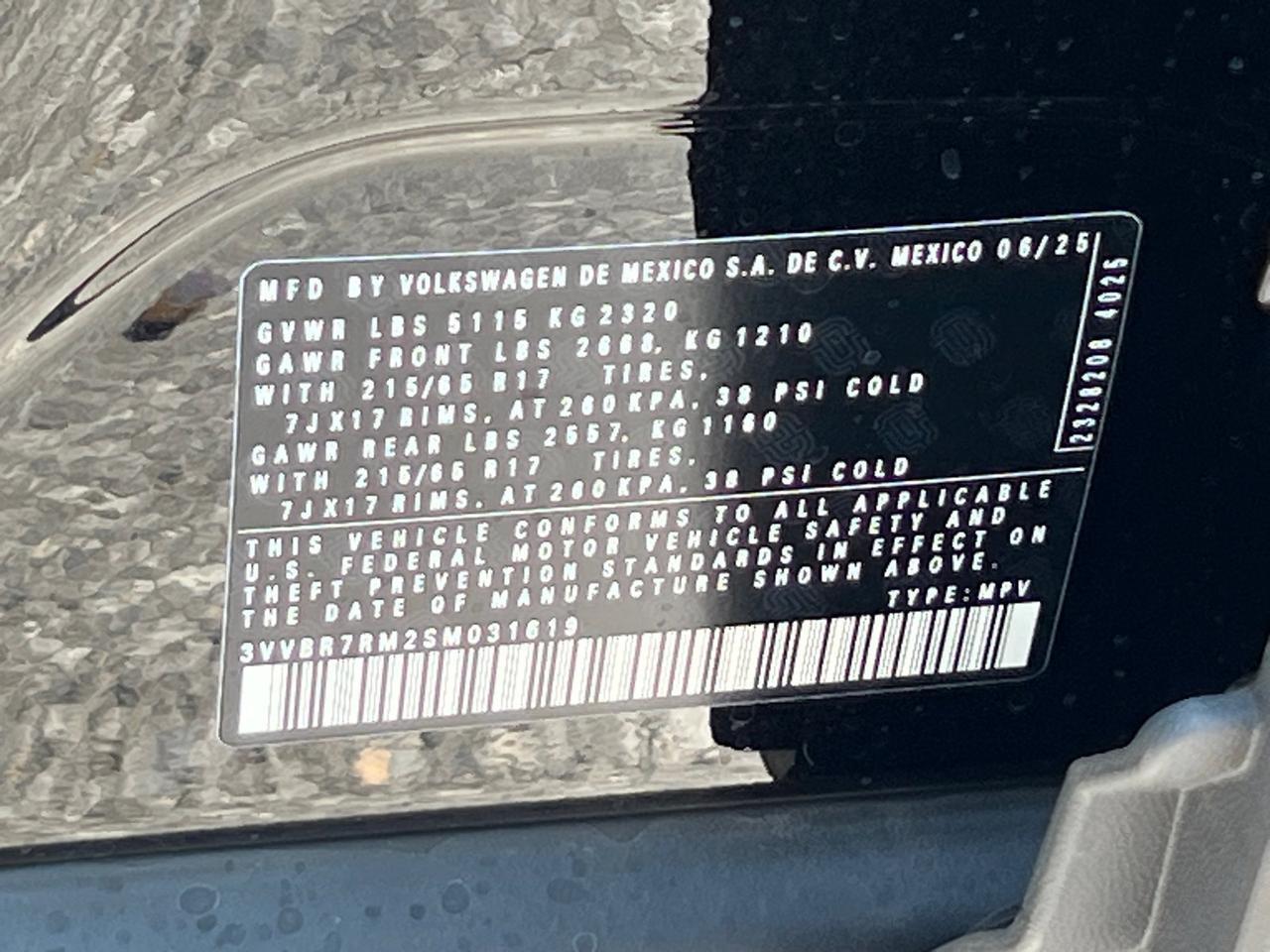 2025 Volkswagen Tiguan 2.0T S Hagerstown MD