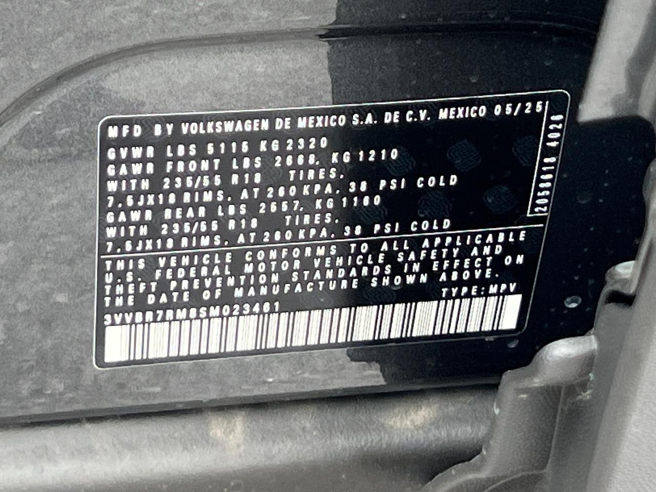2025 Volkswagen Tiguan 2.0T S Hagerstown MD