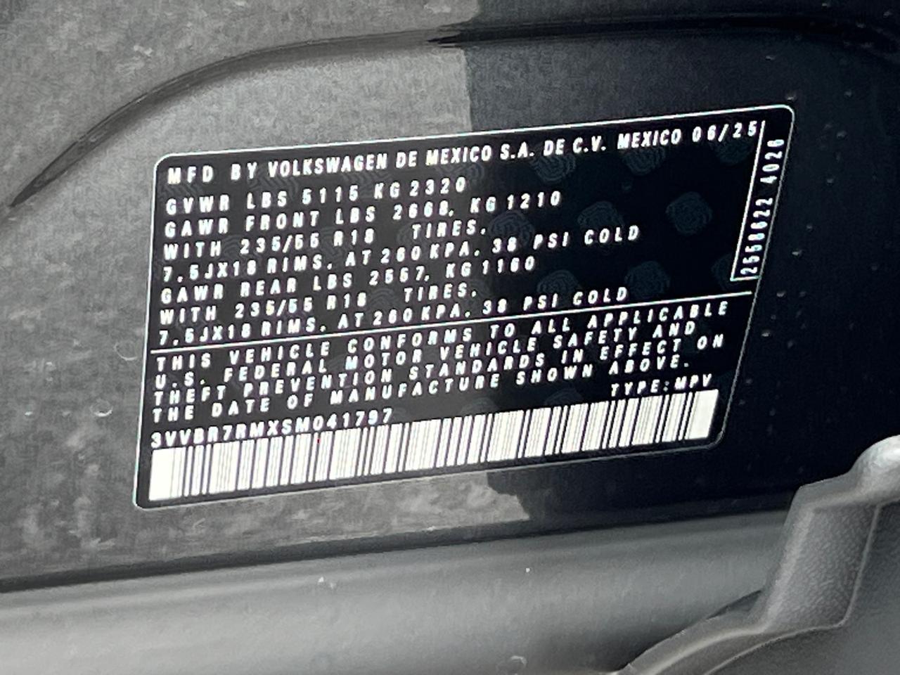 2025 Volkswagen Tiguan 2.0T S Hagerstown MD