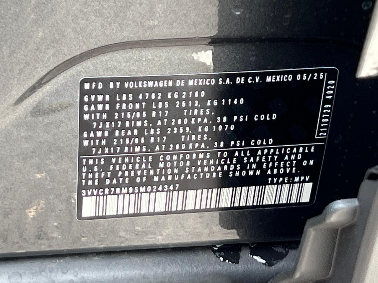 2025 Volkswagen Tiguan 2.0T S Hagerstown MD