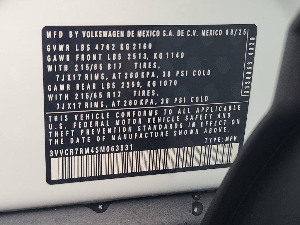 2025 Volkswagen Tiguan 2.0T S Springfield VA