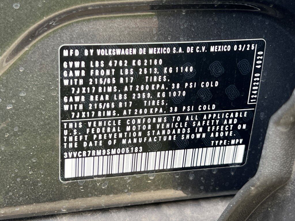 2025 Volkswagen Tiguan 2.0T S Springfield VA