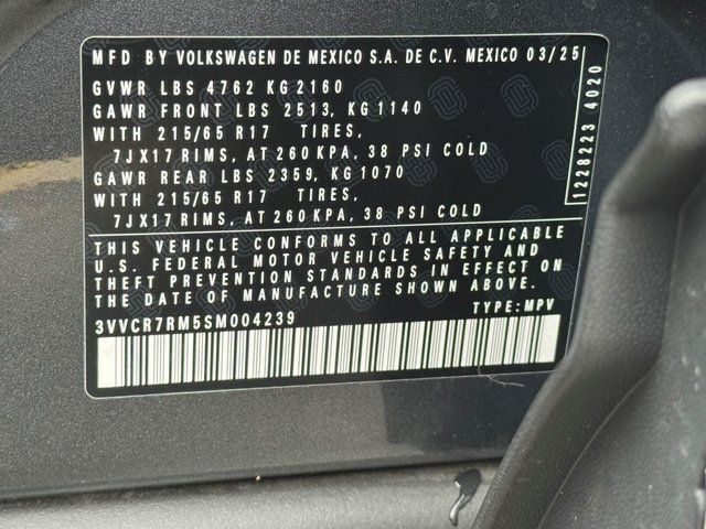 2025 Volkswagen Tiguan 2.0T S Springfield VA