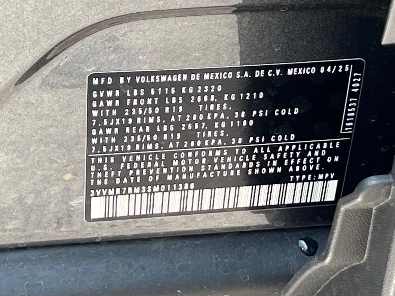 2025 Volkswagen Tiguan 2.0T SE Hagerstown MD