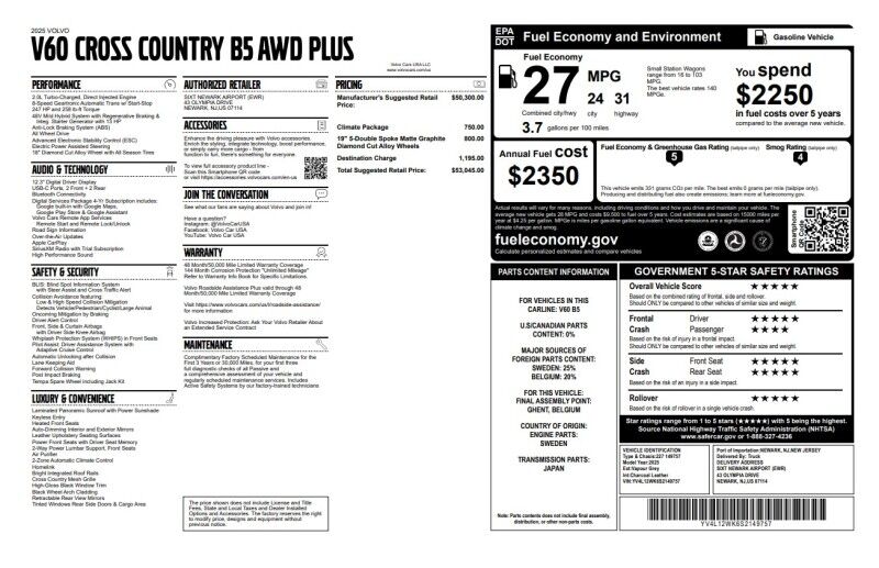 2025 Volvo V60 Cross Country Plus Whitinsville MA