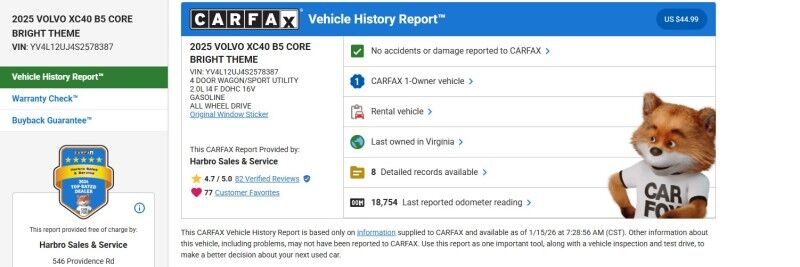 2025 Volvo XC40 Core Bright Theme - LEATHER - SUNROOF Whitinsville MA