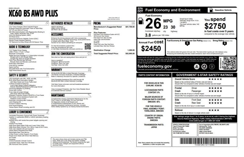 2025 Volvo XC60 Plus Webster MA