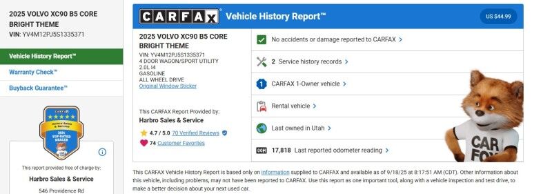 2025 Volvo XC90 Core - ONLY 17K MILES Whitinsville MA