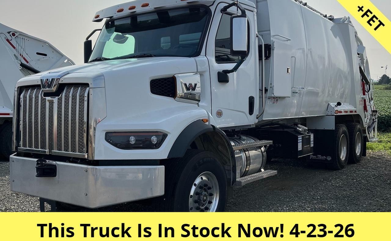 2025 Western Star 47X 28 Yard Pac Tech Rear Loader Garbage Truck