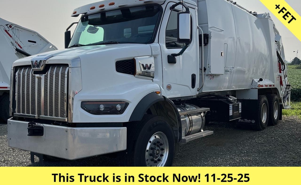 2025 Western Star 47X 28 Yard Pac Tech Rear Loader Garbage Truck Tampa FL