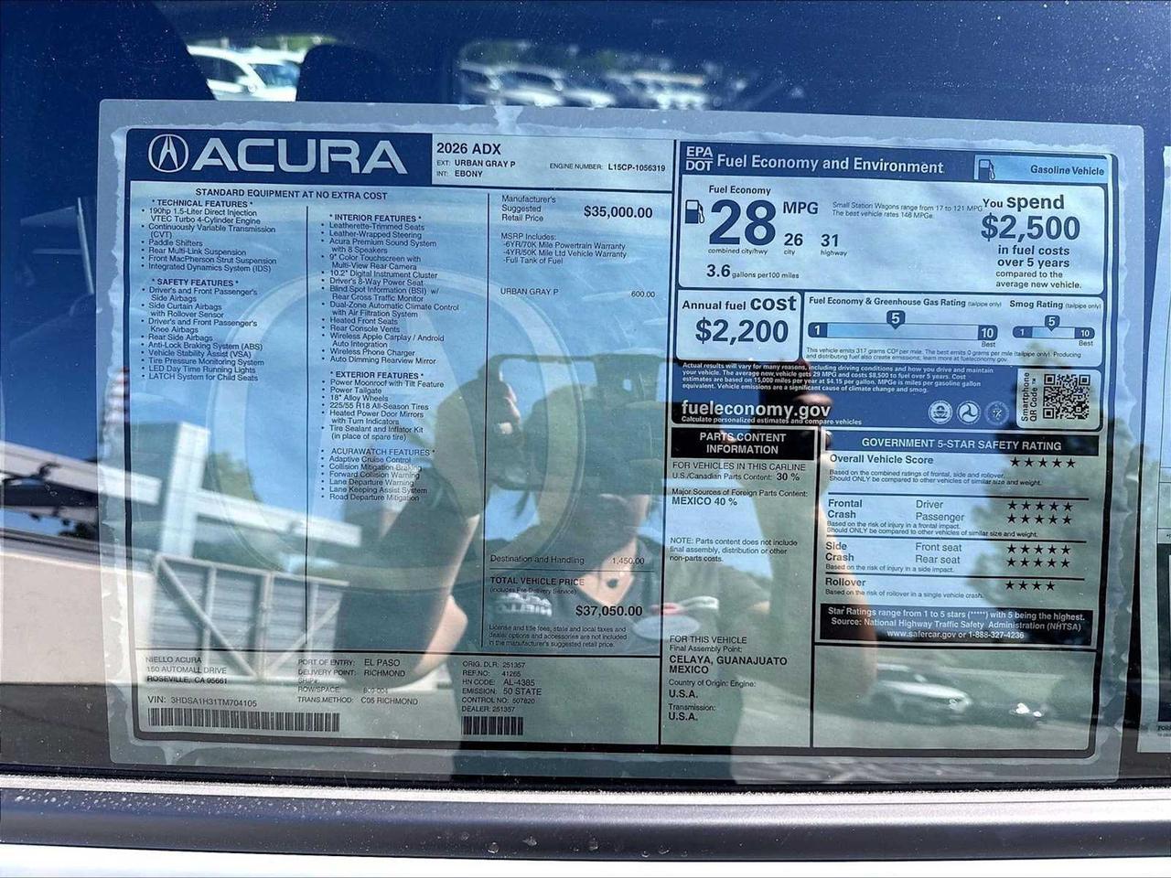 2026 Acura ADX Roseville CA