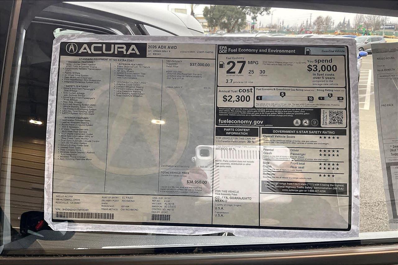 2026 Acura ADX Roseville CA
