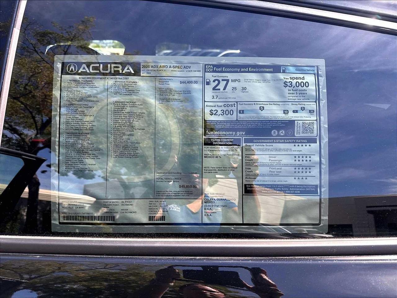 2026 Acura ADX w/A-Spec Advance Package Roseville CA