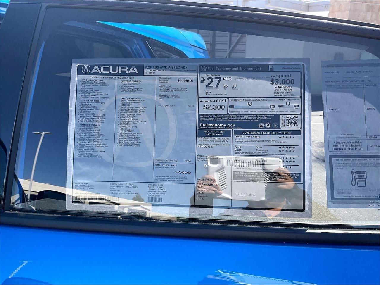 2026 Acura ADX w/A-Spec Advance Package Roseville CA