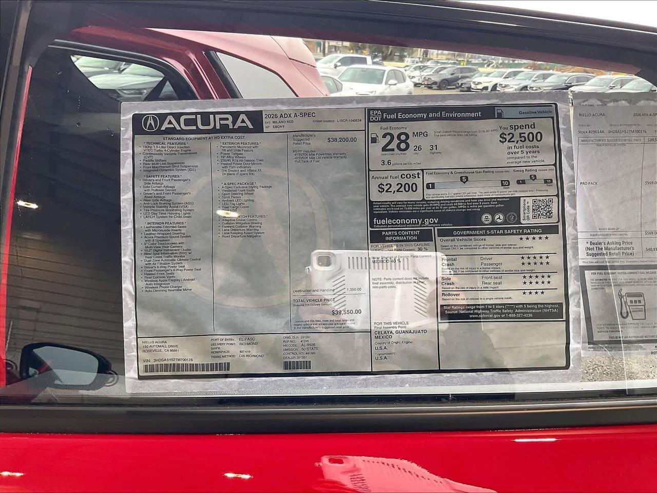 2026 Acura ADX w/A-Spec Package Roseville CA